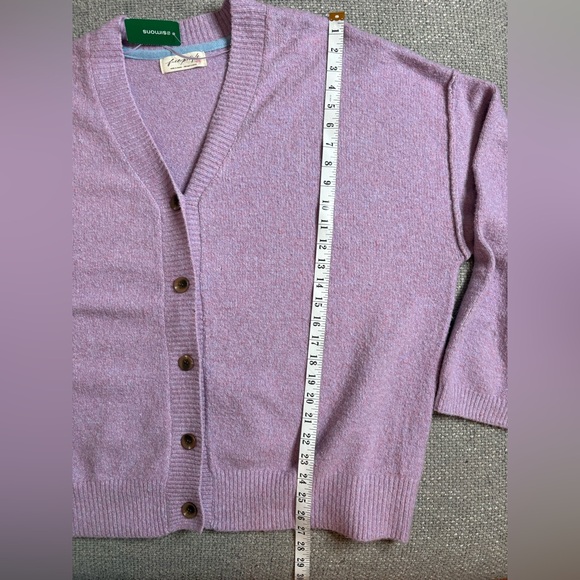 Free People Cool of the Night Cardigan Lilac Spell Melange Oversized XL - Picture 10 of 13